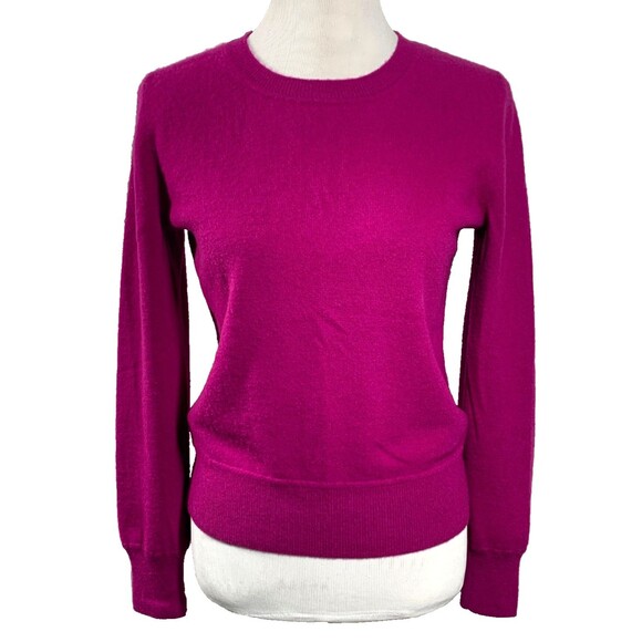 Naadam Crewneck 100% Cashmere Sweater Womens Size XS Fuchsia - Picture 1 of 9
